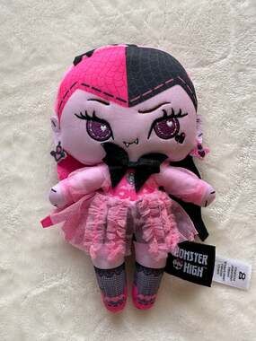 Mattel Monster High Stitchlings Draculaura Talking Plush Rag Doll Toy Works
